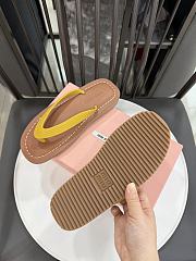 Miu Miu Yellow Thong Sandals - 3