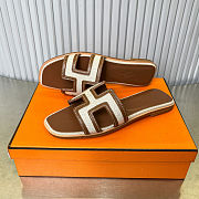 Hermès Oran Leather Sandal - 6