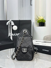 Chanel 25 Black Mini Bag 20x22x12.5cm - 3