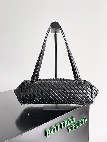 Bottega Veneta Let's Go Shoulder Black Bag 37x13x11.5cm