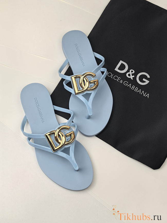 Dolce & Gabbana Jelly Flat Thong Sandals - 1
