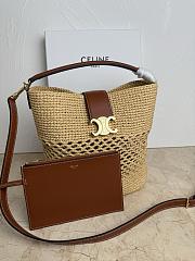 Celine Medium Louise Rafia Bucket Bag 28x24x16 - 1