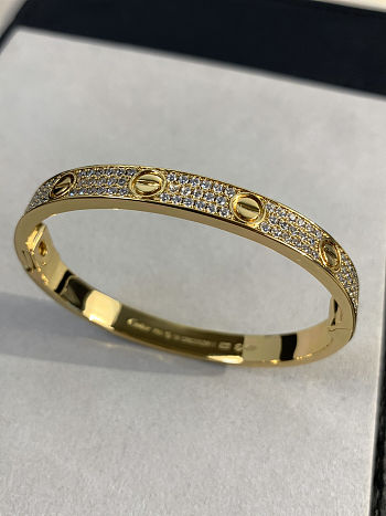 Cartier Love bracelet classic model paved Gold Bracelet