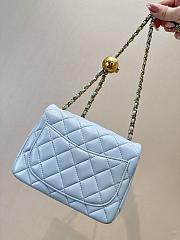 Chanel Mini Flap Bag with Pearl Crush Light Blue Bag - 3
