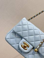 Chanel Mini Flap Bag with Pearl Crush Light Blue Bag - 2
