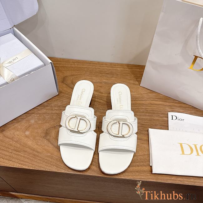 Dior 30 Montaigne White Slide - 1