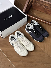 Chanel Calfskin & Suede Kidskin Sneakers - 1