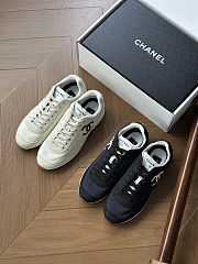 Chanel Calfskin & Suede Kidskin Sneakers - 4