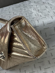 Chanel Chevron Clutch Metallic Gold 10x26x5cm - 2