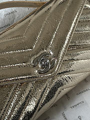 Chanel Chevron Clutch Metallic Gold 10x26x5cm - 3