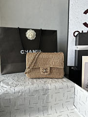 Chanel Tweed & Gold-Tone Metal Mini Classic Handbag 21cm - 1