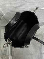 Dior Toujours Vertical Tote Bag Black Macrocannage Crinkled Calfskin 16x12x18cm - 5