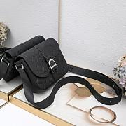  Dior Saddle Heritage Messenger Black Bag 23x17.5x6cm - 3