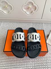 Hermès Extra Gris Argenté Sandal  - 1