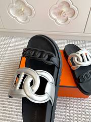 Hermès Extra Gris Argenté Sandal  - 5