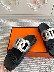 Hermès Extra Gris Argenté Sandal  - 4