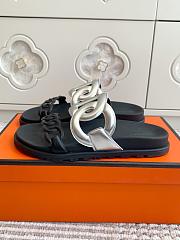 Hermès Extra Gris Argenté Sandal  - 3