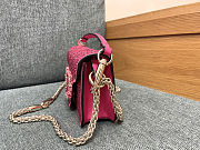 Valentino Pink Crystal EmbellishedSmall Loco Bag 27x13x6cm - 6