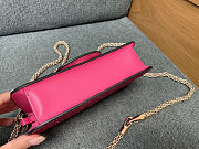 Valentino Pink Crystal EmbellishedSmall Loco Bag 27x13x6cm - 5