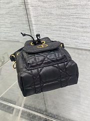 Dior Caro Bucket Bag In Macrocannage Lambskin 14x7x15cm - 6