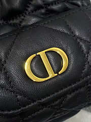 Dior Caro Bucket Bag In Macrocannage Lambskin 14x7x15cm - 4