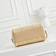 CHANEL Classic Clutch With Chain Braided Raffia & Gold Tone Metal 19x11x7cm - 5