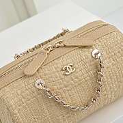 CHANEL Classic Clutch With Chain Braided Raffia & Gold Tone Metal 19x11x7cm - 4