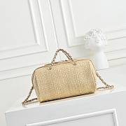 CHANEL Classic Clutch With Chain Braided Raffia & Gold Tone Metal 19x11x7cm - 2