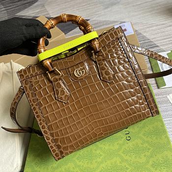 Gucci Diana Crocodile Mini/Small Tote Bag 27x24x11cm