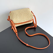 Bottega Veneta Loop Top Handle Bag in Raffia and Leather 19x12x9cm - 5