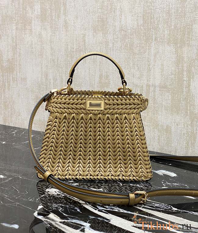 Fendi Peekaboo ISeeU interlaced leather Small 20x15.5x11cm - 1