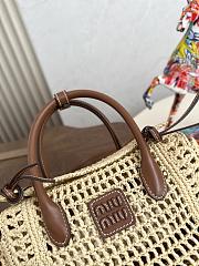 Miu Miu Raffia top-handle bag 25.5x14x9.5cm - 6