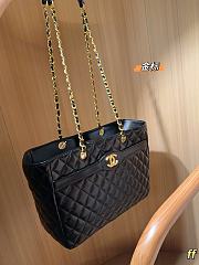 Chanel Black Quilted Leather Soft Elegance Tote 31×23×12cm - 4