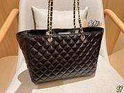 Chanel Black Quilted Leather Soft Elegance Tote 31×23×12cm - 3