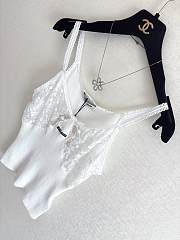 Miu Miu White Cotton And Lace Top  - 6