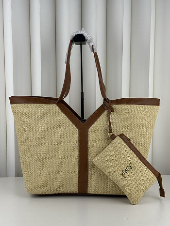 Saint Laurent Large Raffia Tote Bag 34x32x11cm