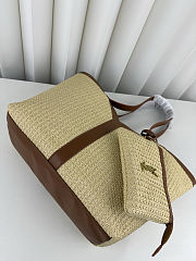 Saint Laurent Large Raffia Tote Bag 34x32x11cm - 2