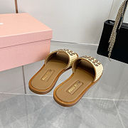  Miu Miu Raffia Slide Sandals - 2