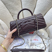 Chanel Maxi Coco Handle Long Chevron Flap Bag 32cm - 3