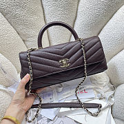 Chanel Maxi Coco Handle Long Chevron Flap Bag 32cm - 2