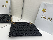 Medium Dior Crunchy Bag Black Puffy Macrocannage Calfskin 38x28.5cm - 4