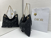 Medium Dior Crunchy Bag Black Puffy Macrocannage Calfskin 38x28.5cm - 2