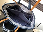 Chanel Blue/White Striped Denim CC Large Shopping Tote Bag 30x22x14cm - 2
