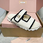 Miu Miu Crochet Slide Sandals - 4