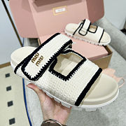 Miu Miu Crochet Slide Sandals - 3