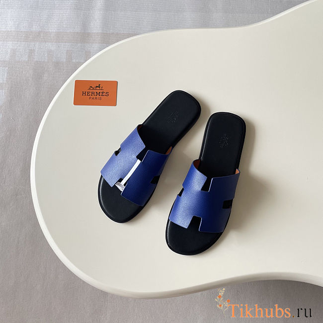 Hermès Izmir Blue Navy Sandal  - 1