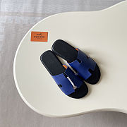Hermès Izmir Blue Navy Sandal  - 5