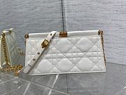 Dior Caro Colle Noire Clutch with Chain Latte Cannage Lambskin 27.5x4.5x14cm - 2