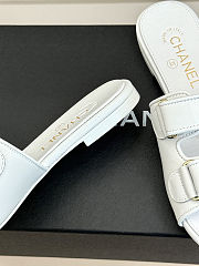 Chanel Quilted Velcro Strap Slide Sandals - 2