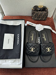  Chanel Lambskin Quilted Turnlock Flat Mules - 3